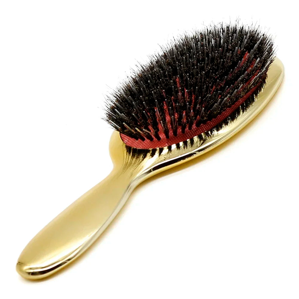 đż Brosse Ă Cheveux en Bois et Bambou â Poils de Sanglier Naturels, DĂ©mĂȘlage Doux & Brillance Intense