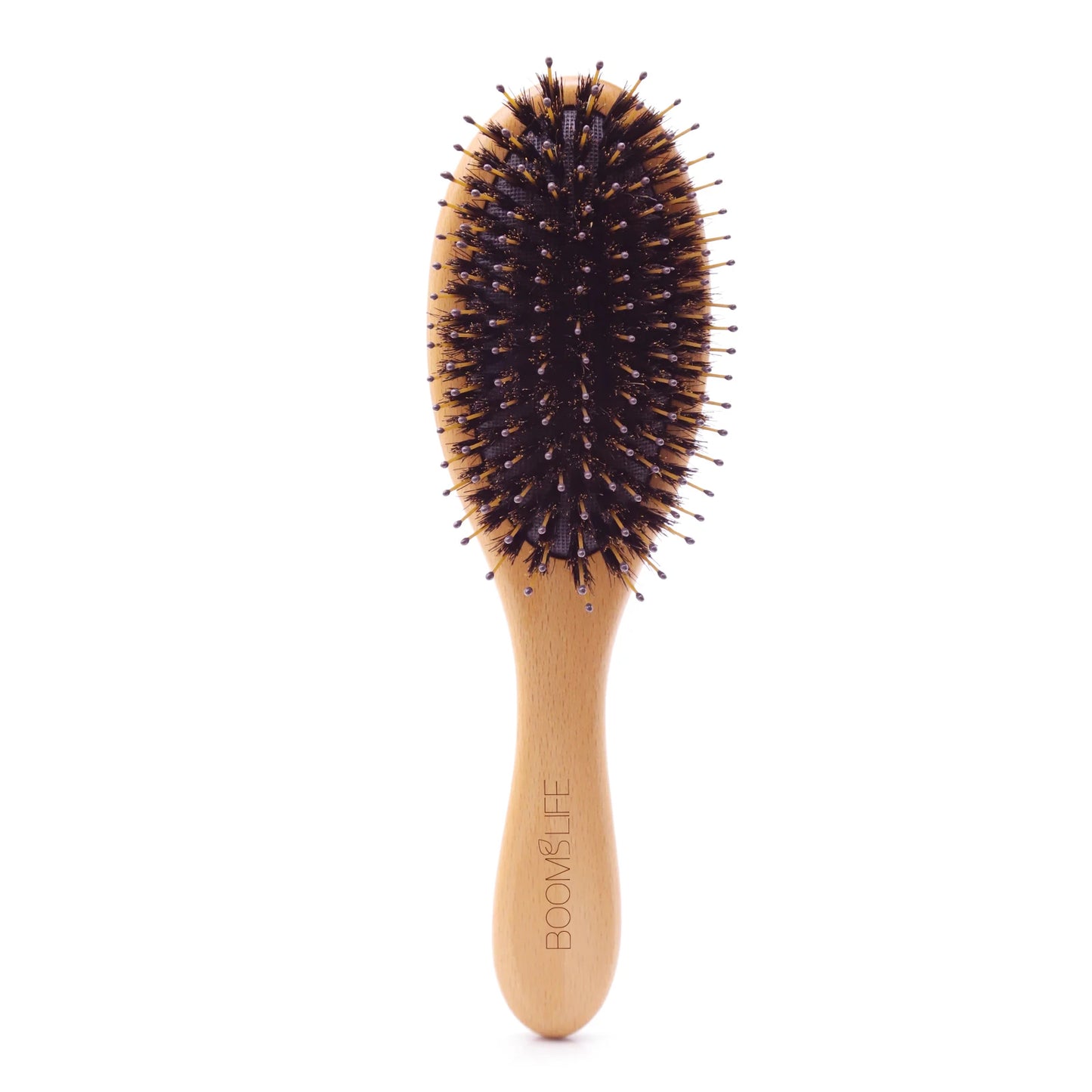 🌿 Brosse à Cheveux en Bois & Bambou – Poils de Sanglier Naturels, Massage et Brillance