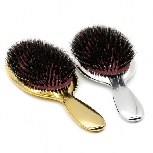 🌿 Brosse à Cheveux en Bois et Bambou – Poils de Sanglier Naturels, Démêlage Doux & Brillance Intense
