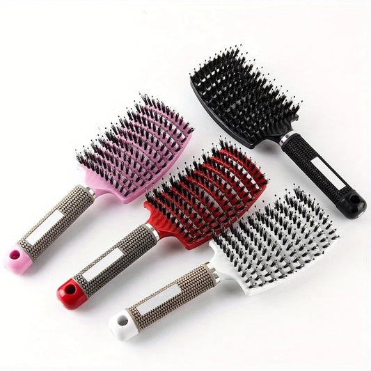 🌿 Brosse à Cheveux Professionnelle Antistatique – Légère, Solide et Confortable