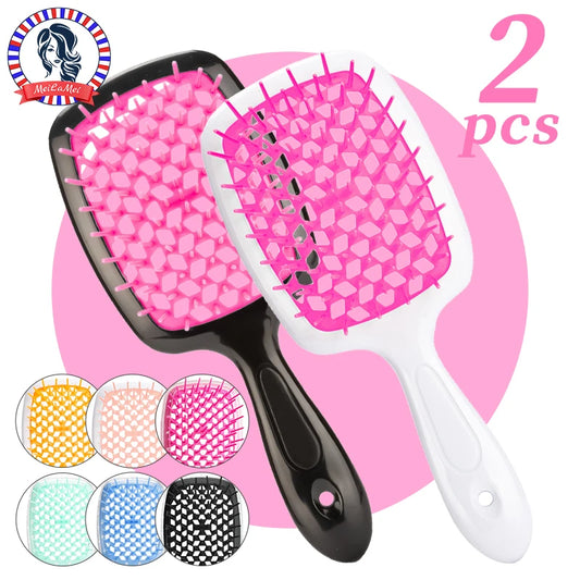 🌸 Brosse à Cheveux Professionnelle WS031 – Légère, Antistatique et Démêlante