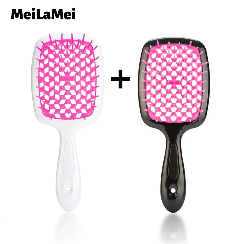 🌸 Brosse à Cheveux Professionnelle WS031 – Légère, Antistatique et Démêlante