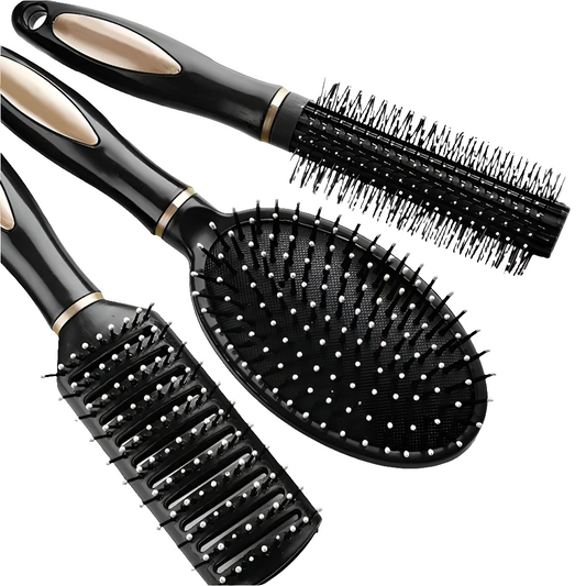 🌿 Brosse à Cheveux Multifonctionnelle BeeChip – Antistatique, Massage & Spéciale Cheveux Bouclés